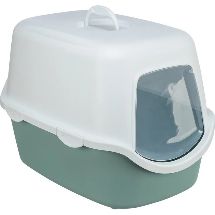 TRIXIE Katzentoilette Vico, mit Haube salbei/weiß