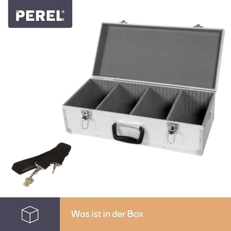 Perel - 1823-560 - CD-Koffer, 565mm x 265mm x 170 mm, 80 CDs – Bild 8