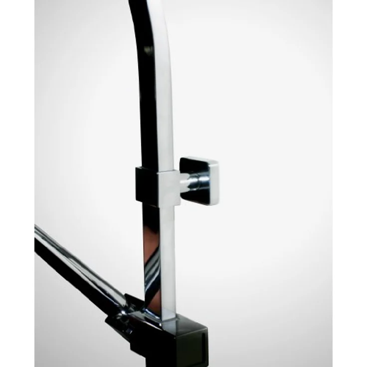 ADOB Duschsystem, Wellness Dusche Faro - Fachhandelsqualität, Antikalknoppen, Messing, 110cm Höhe, 20x20cm Überkopfbrause, 8x9,5cm Handbrause – Bild 5