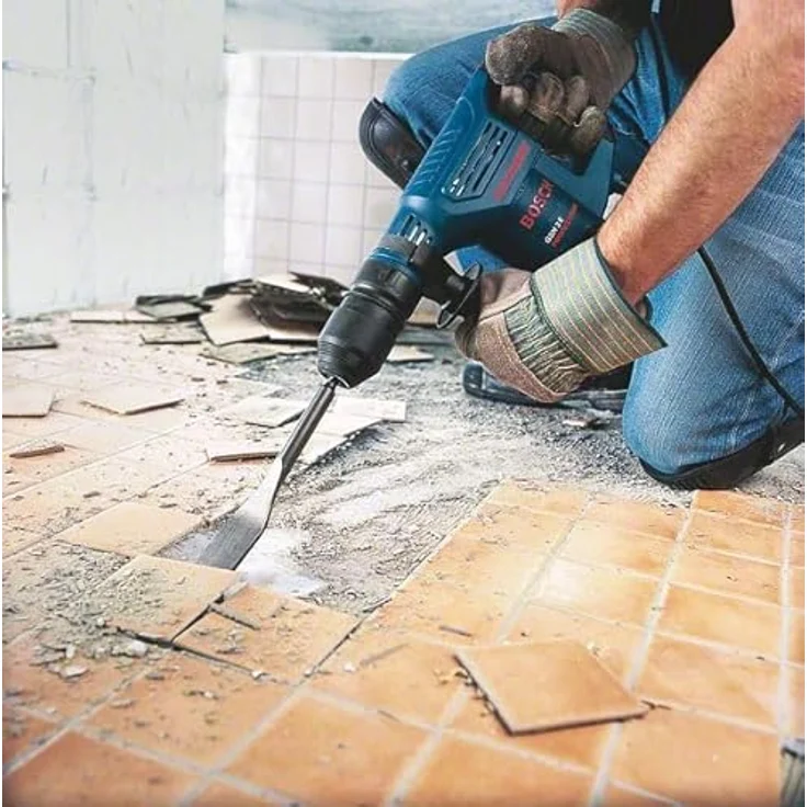 Bosch Professional Schlaghammer GSH 3 E (inkl. Fliesenmeißel, Spitzmeißel, Zusatzhandgriff, im Koffer) – Bild 3