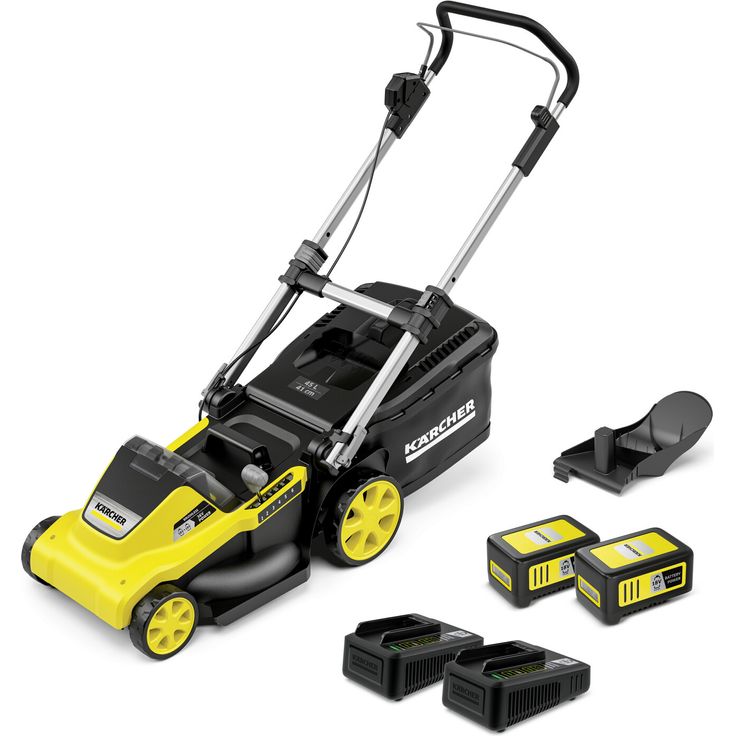 Kärcher Akku-Rasenmäher 'LMO 5-18 Dual Battery Set' 18 V, bis 550 m², Mulchfunktion, 2 Akkus inklusive