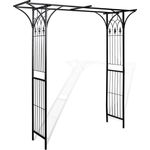 furnicato Rosenbogen Gartenbogen 200 x 52 x 204 cm, Rankhilfe aus Eisen in Schwarz - Preisvergleich