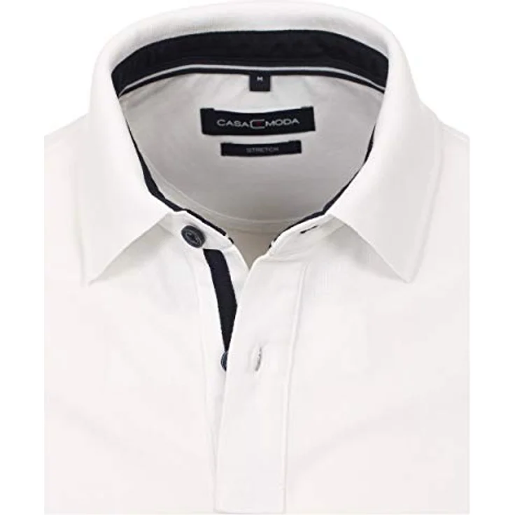 CASAMODA Poloshirt CASAMODA Polo-Shirt uni, bügelleicht, 95% Baumwolle, 5% Elasthan, Kurzarm, Polo, schlichtes Design – Bild 3