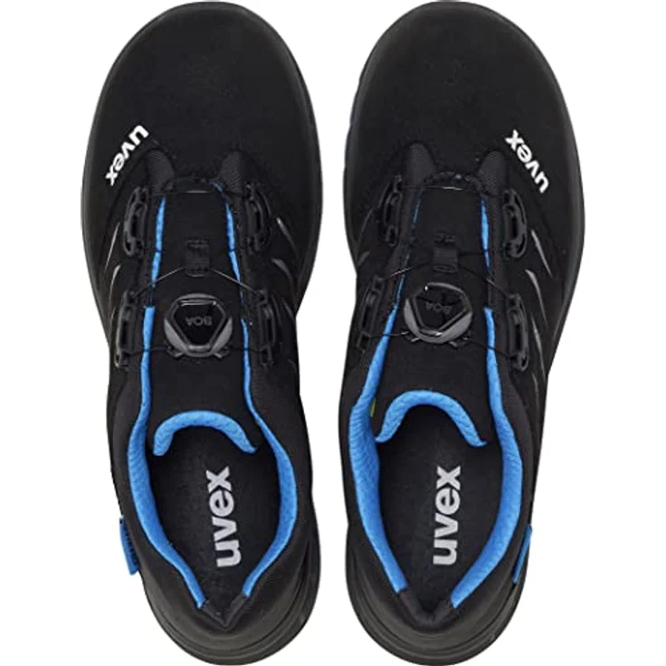 Uvex 2 Trend Halbschuh mit BOA Fit System, Sicherheitsschuhe S1 P SRC, Arbeitsschuhe für Herren, Schwarz/Blau, Größe 47 – Bild 2