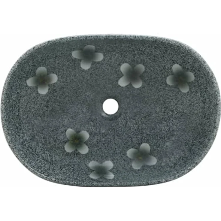 vidaXL Waschbecken Aufsatzwaschbecken Blau Oval 59x40x14 cm Keramik, Handgefertigt mit minimalistischer Eleganz – Bild 6
