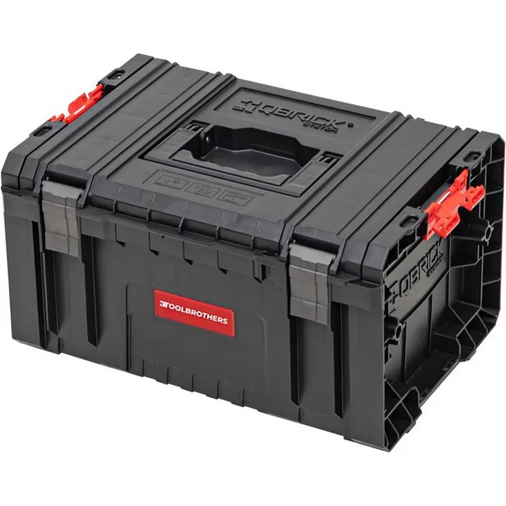 Toolbrothers Werkzeugkoffer RHINO L Organize+ ECO 19 l IP54 + Werkzeugschale, stapelbar, recycelter Kunststoff, wasserdicht, stapelbar, kompatibel mit L-Linie, schwarz
