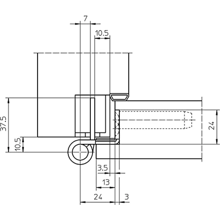 Simonswerk Objektband VX 7939/160 18-3 für gefälzte Türen, Bandhöhe 160 mm, Edelstahl – Bild 3
