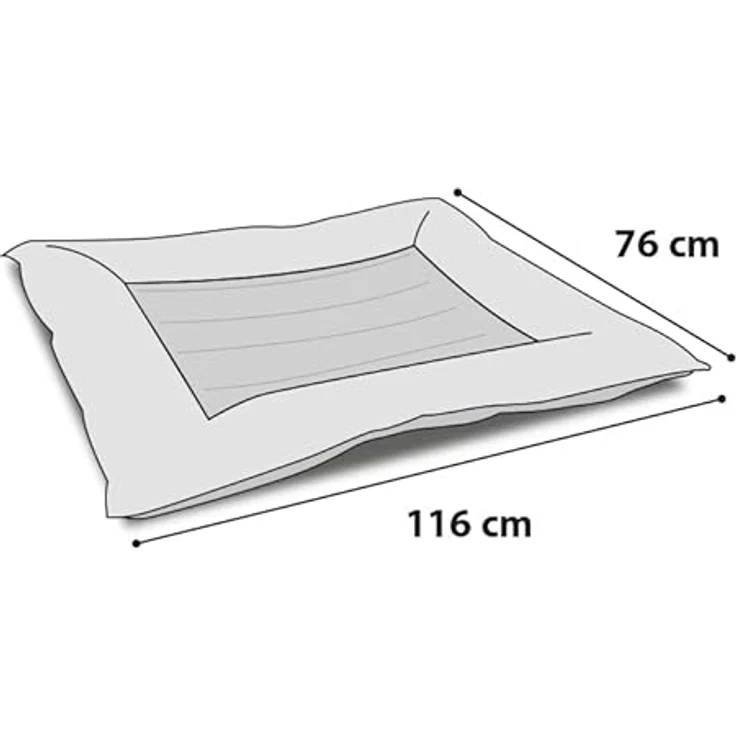 Flamingo Cooling Bed FRESK Drop GRAU XL 76X116CM - Tier-Schlafplatz aus Polyester mit Gel-Füllung – Bild 4