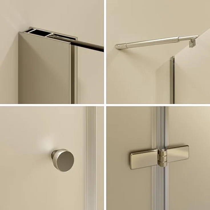 i-flair Eck-Duschkabine DK19, 80x80 cm, teilsatiniertes 6 mm Sicherheitsglas, Türöffnungsrichtung nach außen – Bild 6