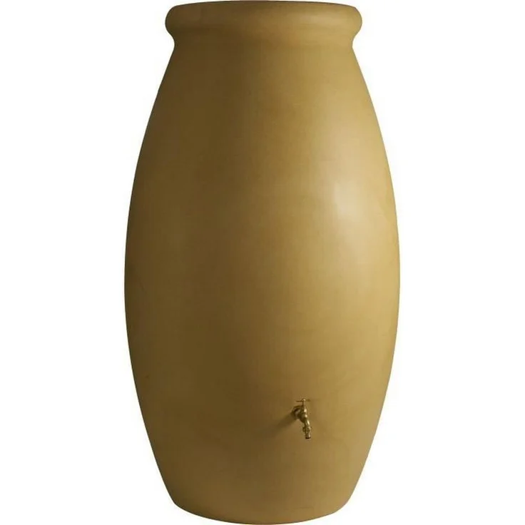 Belli Regentonne, Rotationsgeformter Wasserauffangbehälter mit 500 l Speicherkapazität, beige