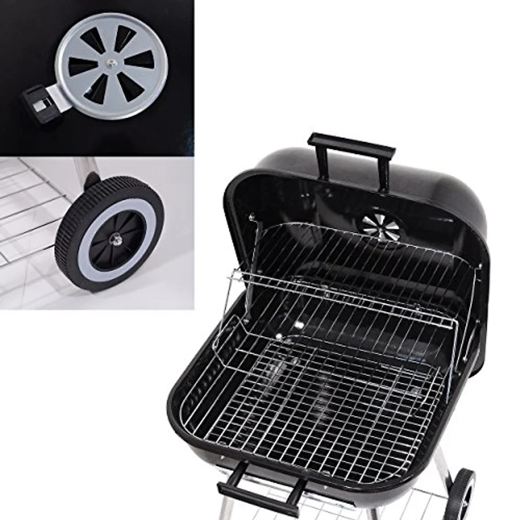 Cattara, Holzkohlegrill, Holzkohlegrill rechteckig TRAPANI 46cm – Bild 5