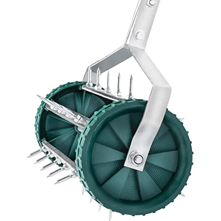 UPP Rasenlüfter, 42 cm Arbeitsbreite mit Lüfterwalze, Kunststoffgehäuse, 27 Stahlfederzinken – Bild 2