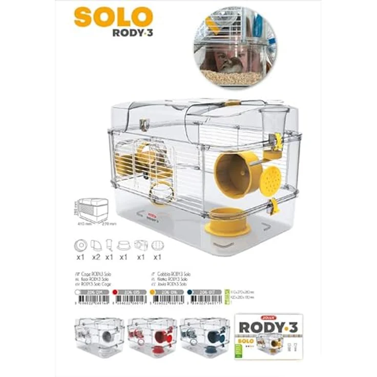 ZOLUX Cage RODY3 Solo Color: Blue, Dimensions : Long 41 cm x larg 27 cm x haut 28 cm. - Preisvergleich – Bild 2