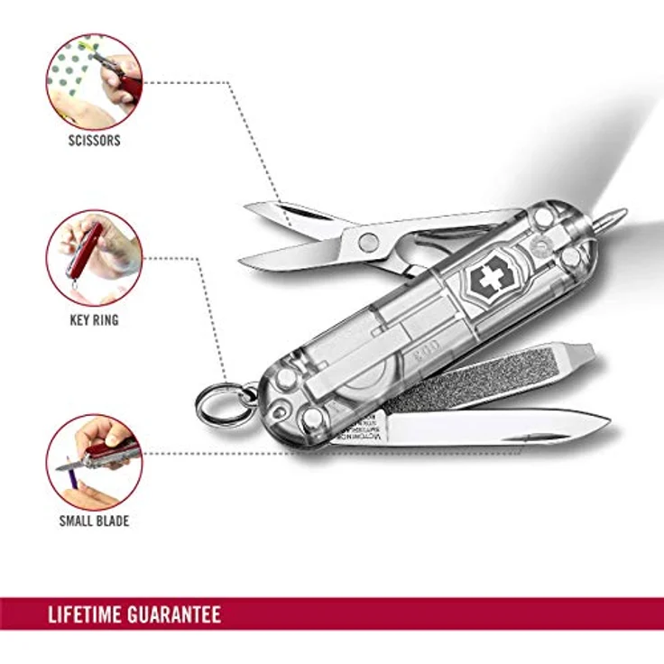 Victorinox Signature Lite SilverTech 0.6226.T7, Schweizer Taschenmesser mit 7 Funktionen und LED-Beleuchtung, silber – Bild 2