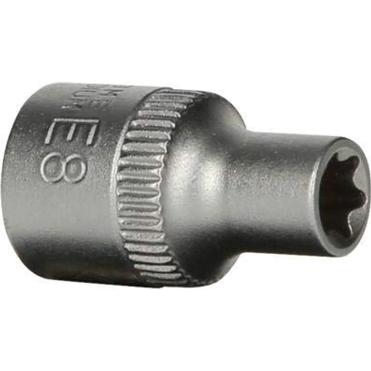 Brilliant Tools Torx-E-Stecknuss E8, 3/8" Innenvierkant-Antrieb, Chrom-Vanadium-Stahl, 28 mm Länge, matt verchromt – Bild 5