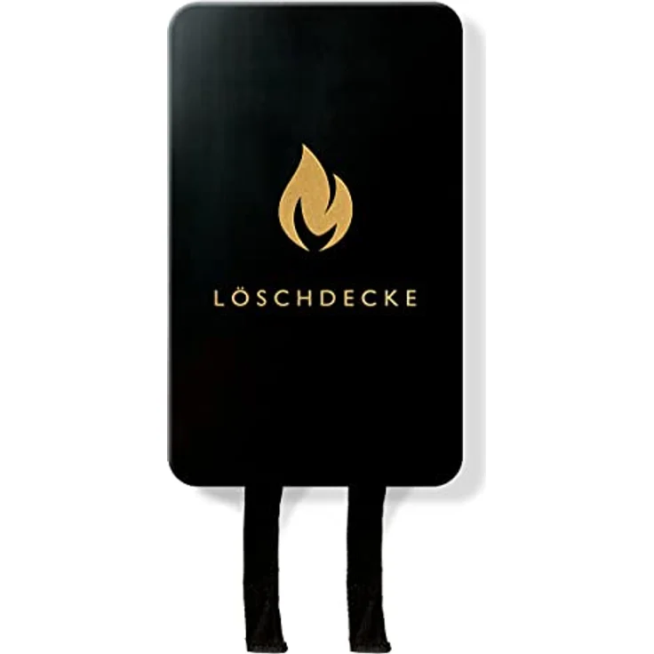 Nordic Flame Löschdecke Schwarz-Gold 1,2 m x 1,2 m – Bild 2
