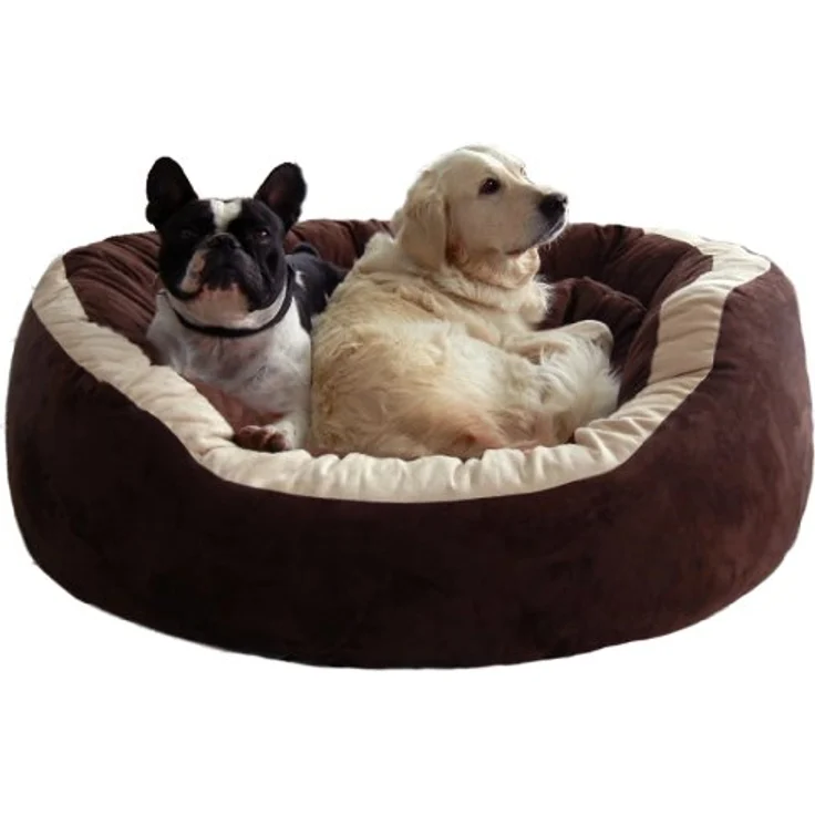 tierlando Lana Hundebett Hundesofa M L XL Velours MEGA DICK 80 100 120cm WEICH Größe: LA4 100cm L | Farbe: 06 Grau – Bild 4