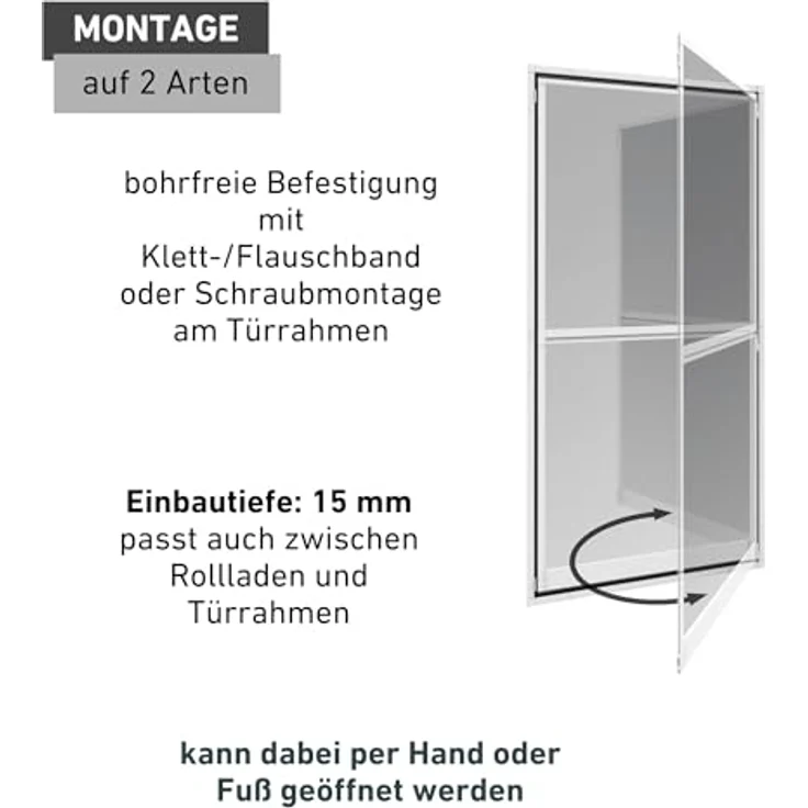 Windhager Fliegenschutz-Pendeltür 100 x 210 cm - – Bild 6
