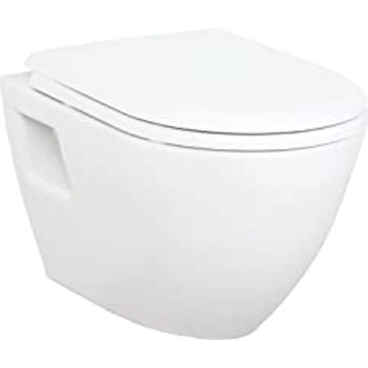 Creavit Tiefspül-WC TP325.001+AL0402, Wandmontage, Abgang waagerecht, Design Hänge Wand-WC Soft Close WC-Sitz, weiß – Bild 2