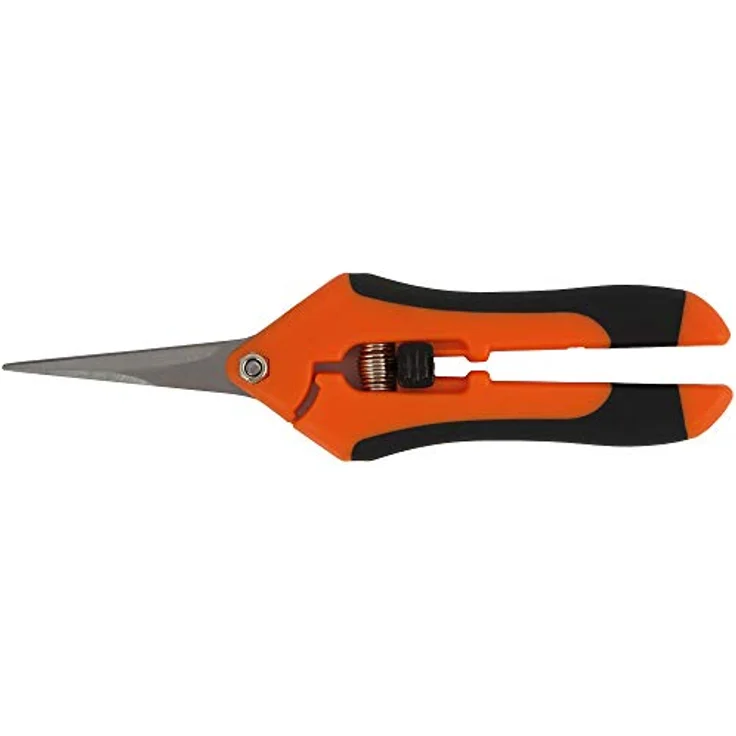 Zelsius 2er Set Ernteschere | Gerade, Spitze Klinge | Orange/Schwarz | Gartenschere Rosenschere Pflanzenschere Leseschere Grow Schere – Bild 3