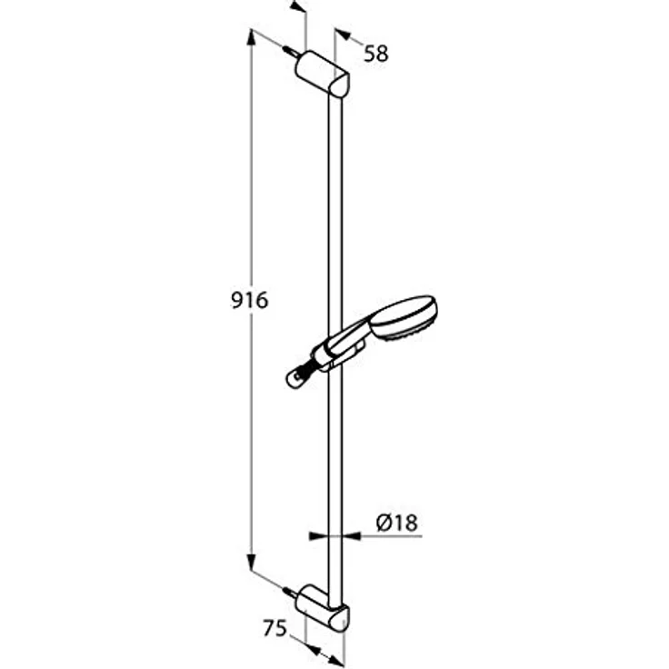 OTTO Kludi Logo Brauseset 681900500 mit 900 mm Wandstange, Handbrause DN 15 und Metalleffekt - Preisvergleich – Bild 2