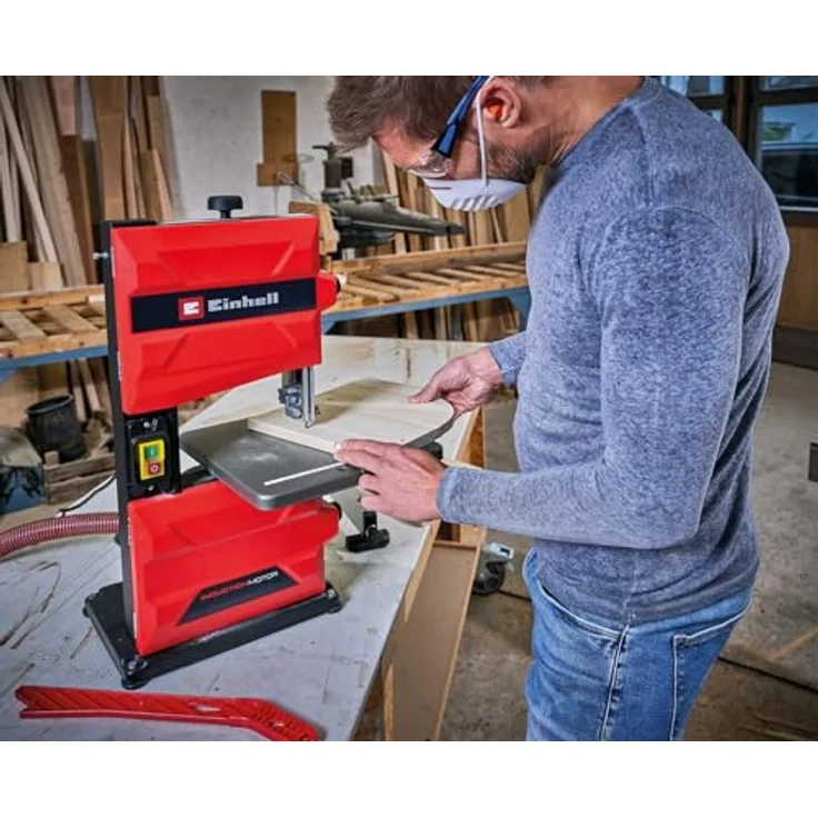 Einhell Bandsäge TC-SB 200 + (300 W, werkzeugloser Sägebandwechsel, Parallelanschlag, Höhenverstellung, robuste Sägebandführung, stufenlos neigbarer Tisch) – Bild 3