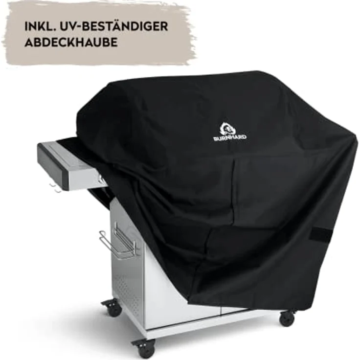 BURNHARD 6-Brenner Gasgrill Fat FRED Deluxe 2023 inkl. Backburner, 900°C Infrarot-Keramikbrennern, Seitenkochfeld, Gusseisen-Grillrost, Grillabdeckung, Edelstahl Grillwagen + klappbare Seitentische – Bild 4