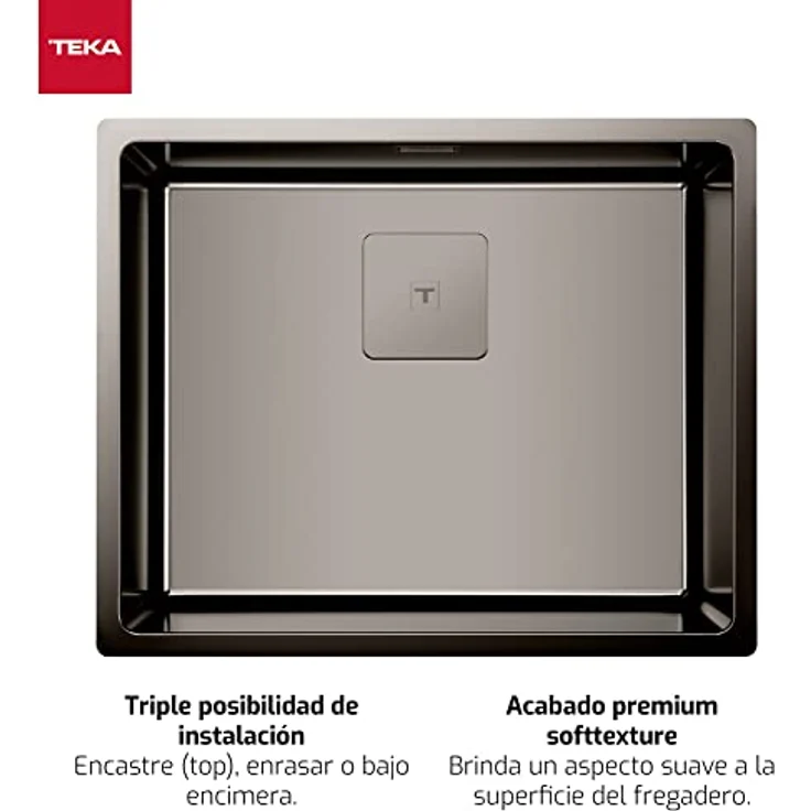 Teka FlexLinea RS15 50.40 Spüle mit dreifacher Installation, Softtextur, Titan-Farbe – Bild 2