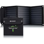 Bresser Mobiles Solarpanel 40W, staub- und wasserabweisend, 3x USB-Ausgänge für Smartphones & Tablets, schwarz