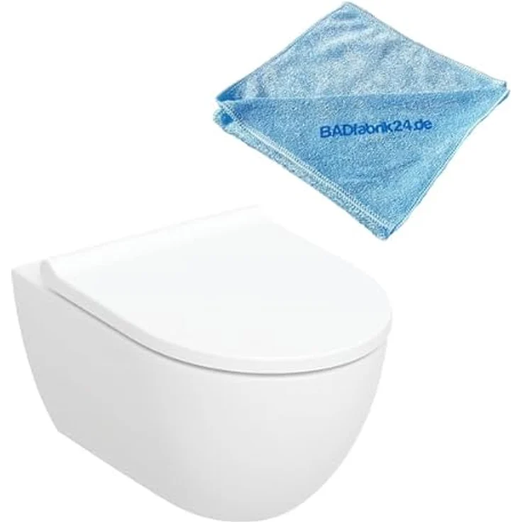 Geberit Acanto Wand-WC-Set, inkl. WC-Sitz, Tiefspüler, TurboFlush, 502.774.; Farbe: weiß – Bild 3
