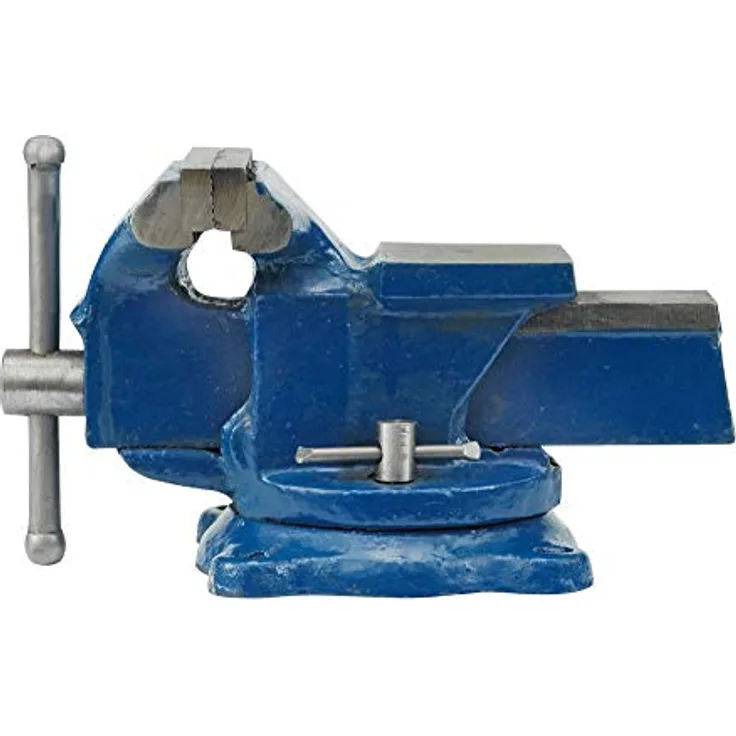 YATO BENCH VICE SWIVEL BASE 125MM, Zange in Blau aus Metall, 125mm Backenbreite