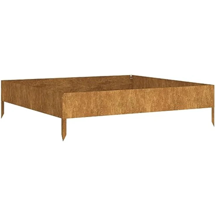 vidaXL Hochbeet 100x100x26 cm Cortenstahl, wetterfester Stahl, rostige Farbe – Bild 2