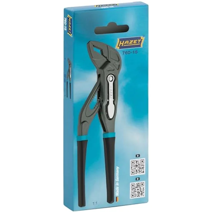 Hazet Universal-/Wasserpumpenzange 760-15, 150 mm Länge, feiner Rastabstand, Schnellverstellung mit Tipp-/Step-Hebelfunktion, harte Maulverzahnung, Chrom-Vanadium Stahl, rot – Bild 5