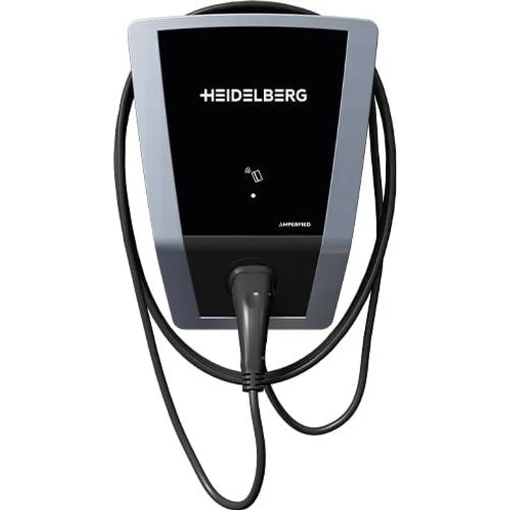 Amperfied Elektroauto Ladestation Heidelberg Wallbox Solar Business, 11 kW, 5m Kabel, RFID-Autorisierung, blau