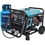 Könner & Söhnen GAS+Benzin KS 4100iEG Inverter Stromerzeuger Stromaggregat Generator 4000W, kompakt und leise, USB-C-Anschlüsse, blau