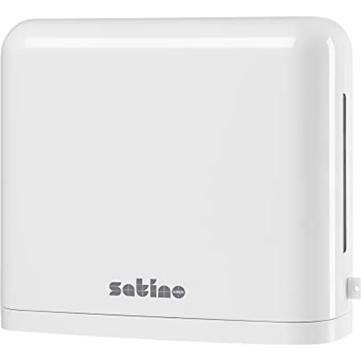 Satino Handtuchspender PT2, für Z-Falz und W-Falz Papiertücher, platzsparend, Made in Germany, einfache Einzeltuchentnahme