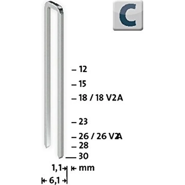 Novus Tackerklammer Typ C 4/12 1100 Stück – Bild 3