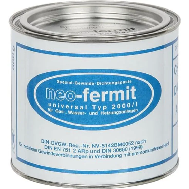 Fermit Neo-Fermit Universal, 800 g Dose für metallene Gewindeverbindungen, geeignet für Gas- und Trinkwasser