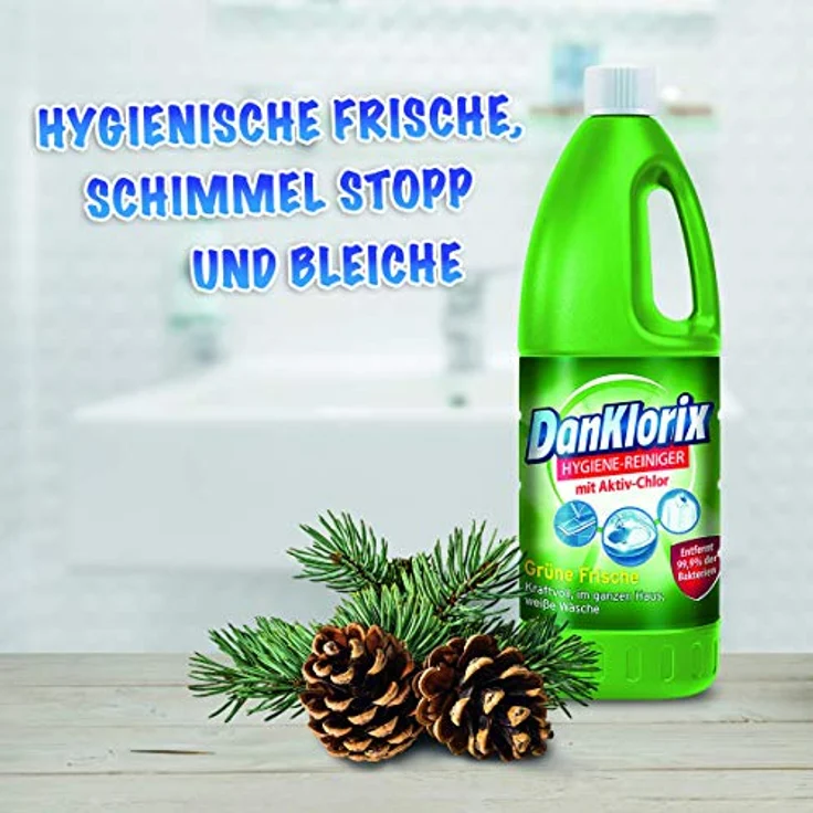 Dan Klorix Hygienereiniger Grüne Frische mit Aktiv Chlor 1500ml – Bild 4