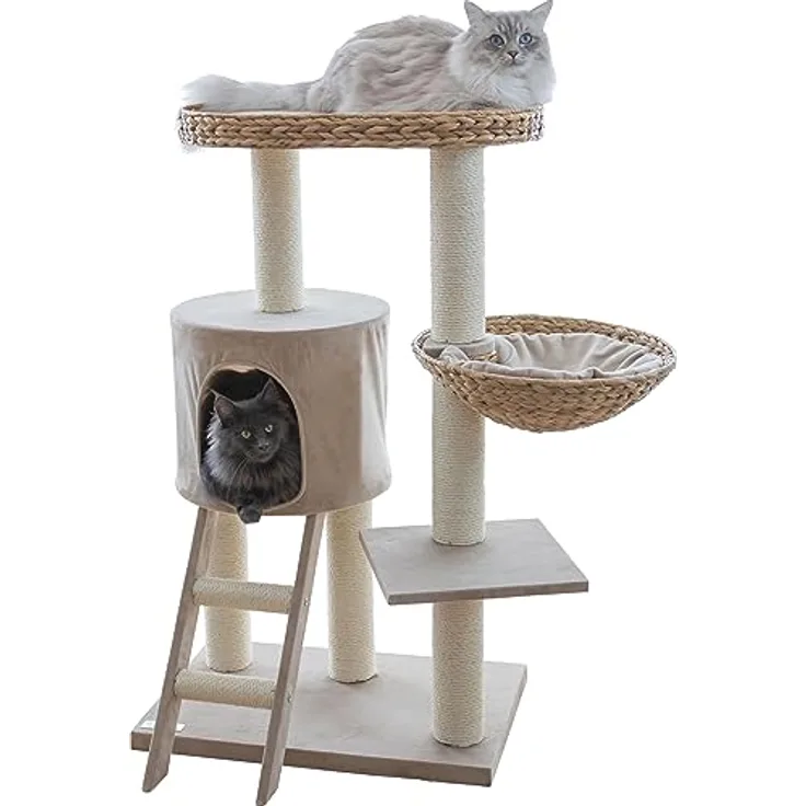 Kratzbaum Banana Leaf Waxy, beige, 60x40x103cm