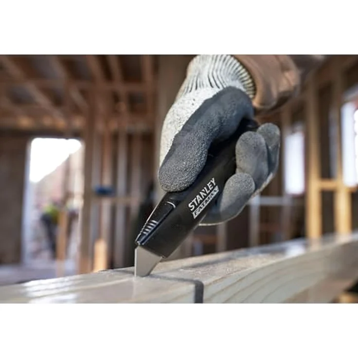 STANLEY FMHT10500-0, Cuttermesser mit feststehender Klinge, schwarz, inkl. 2 Trapezklingen und 1 Hakenklinge, ergonomisches Design für professionelle Anwendungen – Bild 22