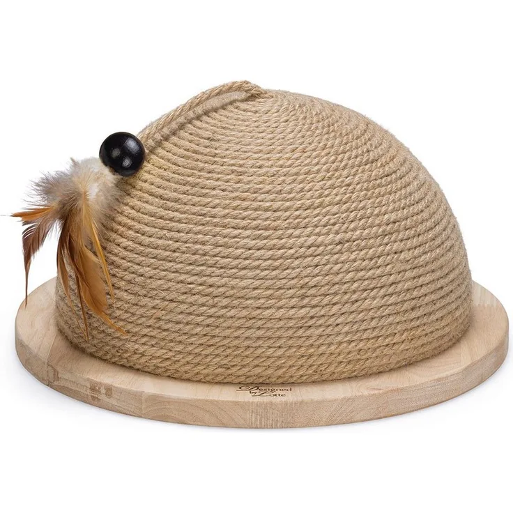 Karlie Kratzbrett Designed by Lotte Halber Kratzball Vivi, Katzenspielzeug mit Juteseil, inkl. Anti-Rutsch-Noppen, für Katzen bis 7 kg, beige - Preisvergleich