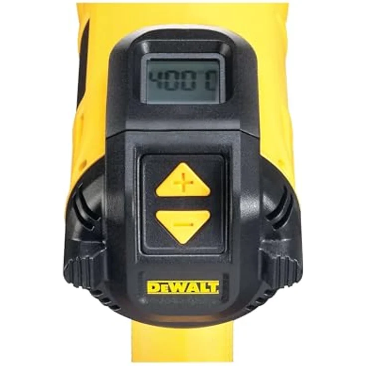 DeWalt 2.000 Watt Heißluftpistole - Heißluftgebläse (50 - 600°c Betriebstemperatur, Luftdurchsatz 650 l-min, mit Überlastschutz, auch im Stationärbetrieb einsetzbar, inkl. Konusdüse und Punktdüse), D26414 – Bild 6