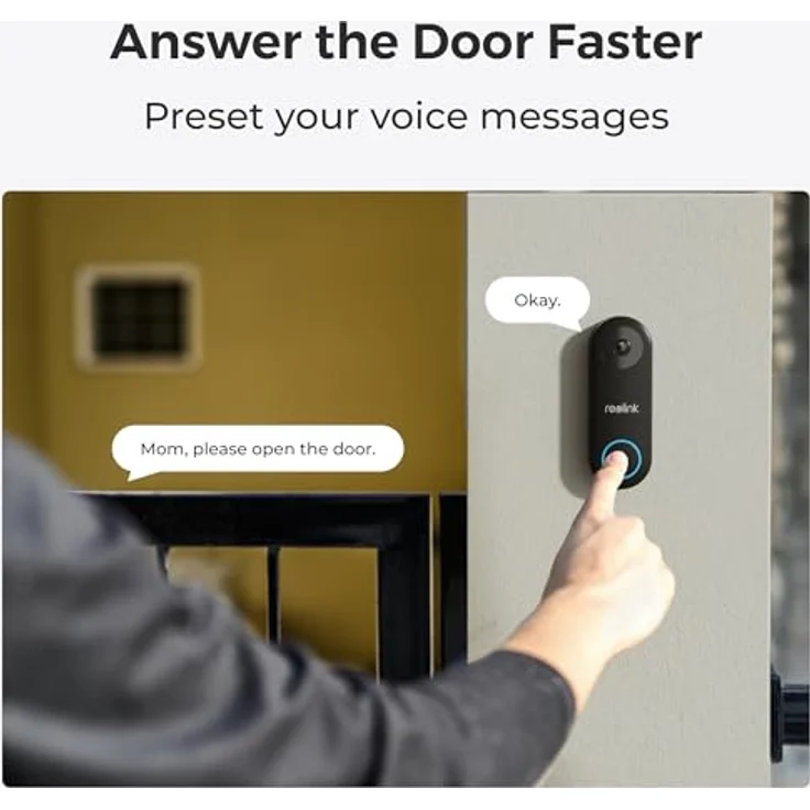 Reolink Smart Home Türklingel D340P, 5 MP Super HD mit 180° Sichtfeld und PoE-Setup, inklusive Chime und humanoid Erkennung – Bild 8