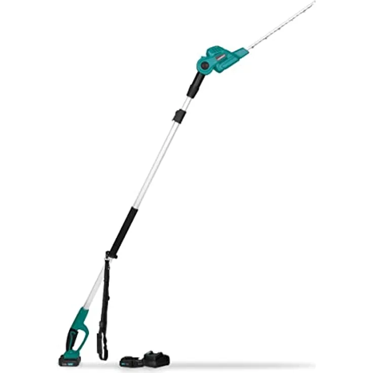 VONROC Teleskop Heckenschere HT503DC, Akku-Baumschneider mit 20V und 40 cm Klingenlänge, teleskopierbar bis 260 cm, neigbarer Kopf