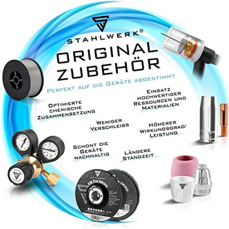 STAHLWERK Laser-Düsen 9er Set, Profi-Zubehör für Laser-Schweißbrenner mit 7 Schweißdüsen, 1 Schneiddüse, 1 Düsenträger und Schutzbox, bis 2000 Watt – Bild 5