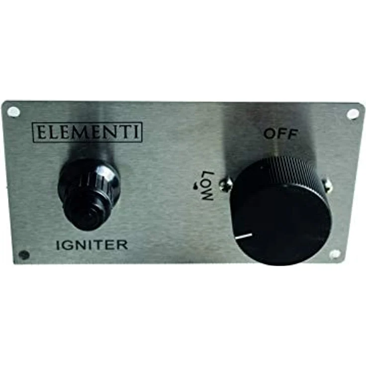 Elementi Feuerstelle Marra, Gas-Feuerstelle aus Faserbeton in Grauer Beton-Optik, 74x52x74 cm, inkl. rötliche Lavasteine, stufenlose Gas-Regulierung – Bild 4