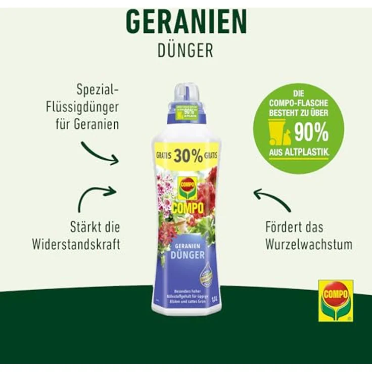 Compo Geraniendünger 1,3 Liter – Bild 2