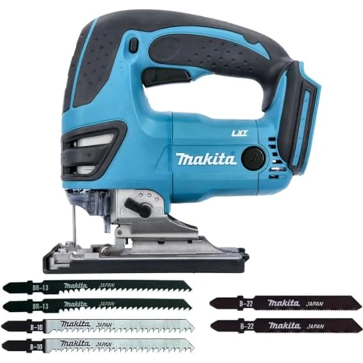 Makita DJV180ZX 18 V LXT Akku-Stichsäge mit Griff oben und 6 Klingen – Bild 1
