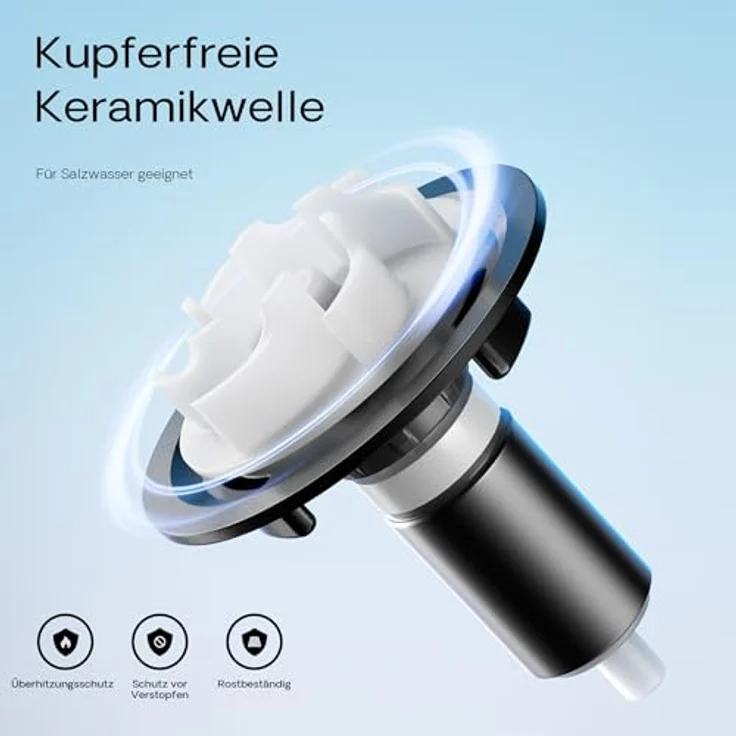 SunSun CTP-12000 SuperECO Teichpumpe, energiesparende Filterpumpe für Koiteiche, 12.000 l/h / 100 W, Gartenteichpumpe in blau – Bild 7